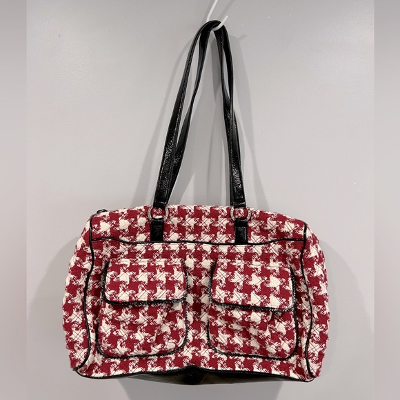 Vera Bradley Limited Edition Houndstooth Large Weekend Satchel Tote Travel Bag - Picture 14 of 17